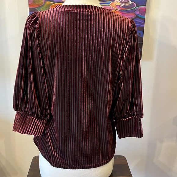 Kaffe Velvet Holiday Top - Picture 2 of 4